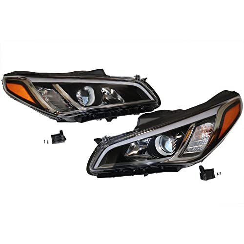 Ririsir Halogen Front Headlights For Sonata 2015 2016 2017 Eco/Gls/Gl/Hybrid Limited Se Driver And Passenger Side Headlamps Assembly Dot&Sae Standard Left + Right Head Lights Replacement #TOP3