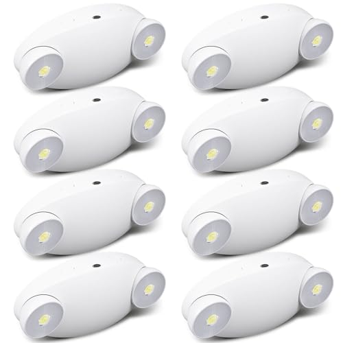 Baquler 8 Pcs Emergency Lights for Business, with Battery Backup