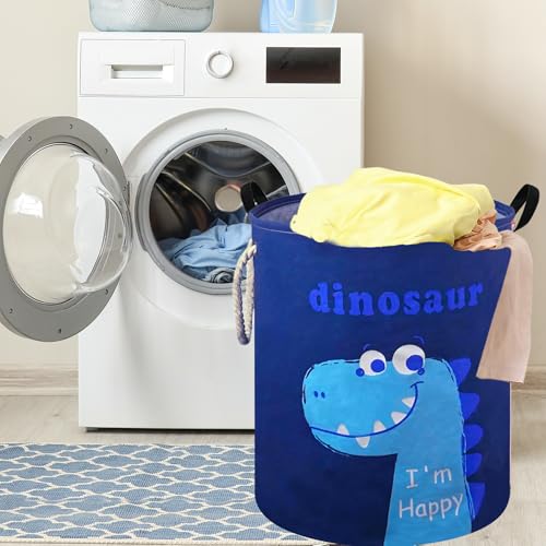Image of Round Laundry Basket Storage Bins Nursery Hamper Gift Baskets for Home,Office,Home Decor