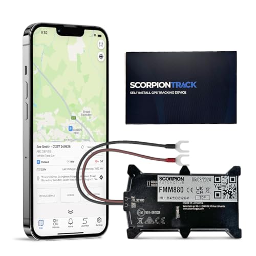 ScorpionTrack – 4G 2-Wire Self-Install GPS Vehicle Tracker – Live, Accurate, Trusted Location Tracking Device, Perfect for Car, Van, Caravan, Motorhome, Motorcycle, Scooter – Easy Install, UK Support