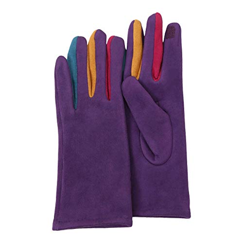 Raincaper Purple/Multi-Color Brights Warm Touch Screen Gloves Texting Gloves All-Season Travel Fashion & Dressy Gloves Fit Most #TOP18