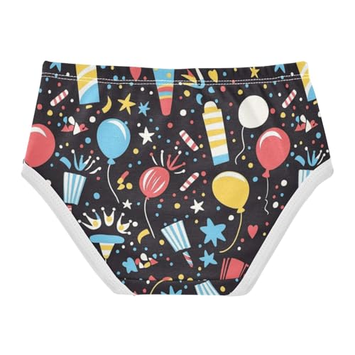 ZZKKO Ribbons Balloons Girls Underwear Toddler Panties for Girls Comfort Brief Size 2-8T2