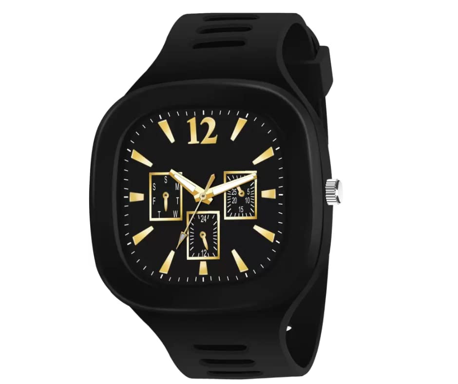 Aquite Stylish & Fancy Design Wrist Watch for Men/Women/Girl/Boy/Ladies Analog Watches (Black) (B0BM7Y2QKM) Amazon Price History, Amazon Price Tracker