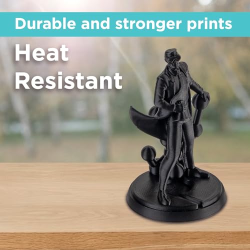 Image of Polymaker 3kg ABS Filament 1.75mm Black, 3D Printer Filament 1.75mm Heat Resistant - PolyLite ABS 3D Printing Filament 1.75mm Cost Effective Large Spool, Strong & Durable