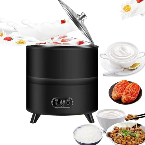 QIeAny 12l Fabricante De Yogurt De Acero Inoxidable, Máquina De Fabricantes De Yogurt, Cubierta De Polvo Visual, Máquina De Fermentación De Yogurt Comercial De 400 Vatios con Control,A