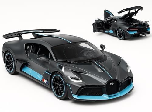 Image of Diecast Bugatti Divo Toy Car - 1:32 Scale Alloy Supercar with Lights & Sound, Pull-Back Action Die-Cast Vehicle for Kids, Boys, Car Lovers & Collectors (Multicolor)