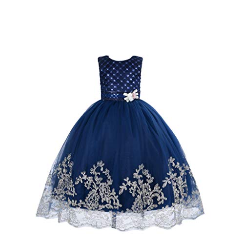 Vestido floral elegante para niñas de 4 a 12 años miniatura 1