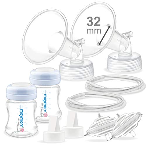 Image of Maymom Pump Parts Compatible with Spectra S2 Spectra S1 Valves Tubes Bottles Backflow Protectors, Not Original Spectra S2 Replacement Pump Parts Spectra 32mm Flange Spectra Duckbill Valve