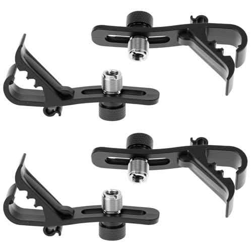 QWORK Shockproof Drum Microphone Clips (4pcs)