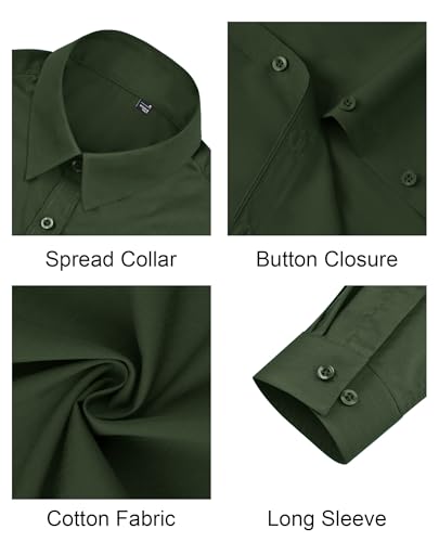 Image of J.VER Button Down Shirts for Women Stretch Collared Cotton Long Sleeve Dress Shirt Business Casual Blouse for Work