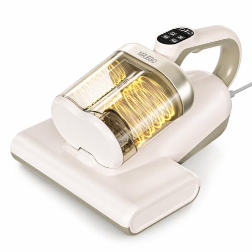 Mr.ego Mattress Vacuum Cleaner, 16Kpa Bed Vacuum with 253.7nm UV-C Light & Ultrasonic Deep Cleaning, Washable HEPA Filter, 16.4FT Corded, Handheld Vacuum for Bed, Couch, Crib, Carpet, Pet Hair