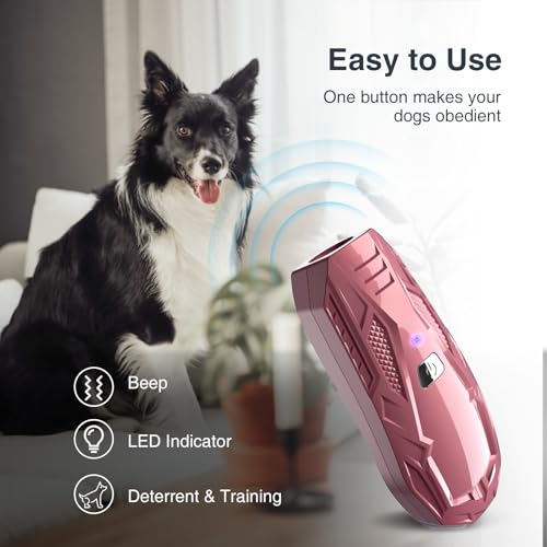 Antibell für Hunde, Ultraschall Anti Bell Gerät Bellenstopper Hund, Ultraschall-Anti-Bellgerät Hundebellen-Abschreckmittel Hunderindenstopper für Kleine Große Hunde Innen Außenbereich Antibell Hund