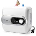 KENUOS 4 Gallon Water Heater Under Sink Instant Hot Water Heaters 1500W 110V 120V Mini Tank,Under Counter Water Heater with T&P Vavle 1/2" NPT for Kitchen,Bathroom,Camper,RV,Grey
