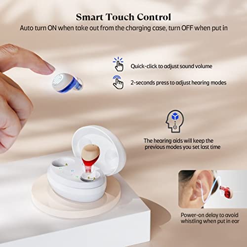 Ibstone Rechargeable Hearing Aids For Seniors Adults With Portable Dryer Case, Otc Digital Devices For Super Nature Sound, 4 Programs For Optimal Hearing Experience #TOP5