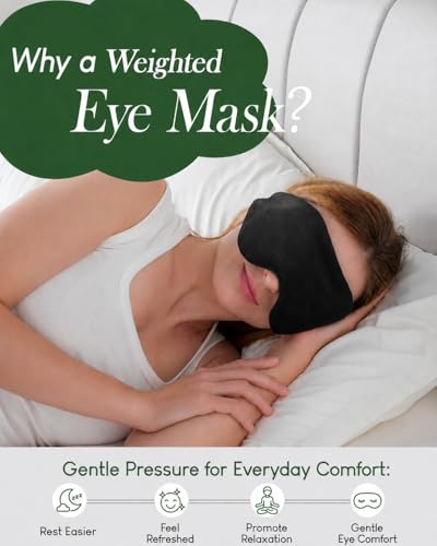 Image of Sivio Weighted Eye Mask for Sleeping, Blackout Sleep Mask for Women & Men