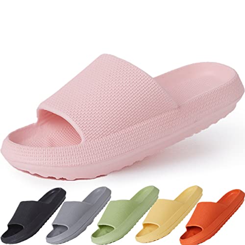 BING RUI CO Cloud Slides for Women and Men Pillow Slippers Non-Slip Bathroom Shower Sandals Soft Thick Sole…