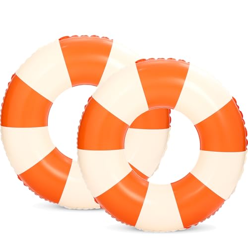 Image of 2 PCS Inflatable Pool Floats for Swimming Pool Party Lake Beach Adults - Floaties Pool Tubes Swim Rings Tubes Floaties for Beach Pool Party Decorations
