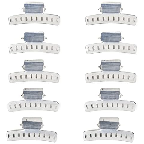 Short Hair Wave Clips - Set of 10 - Aluminum 2" Butterfly Wave Setting Clips - Small Finger Wave Clips for Hair - Marcel Wave Hair Clips - Fingerwave Clips - Wave Clamps Cover