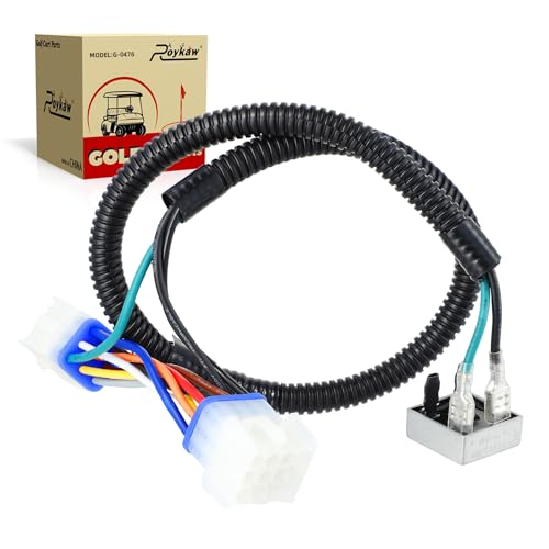 Roykaw Golf Cart 12V Golf Cart Headlight Voltage Reducer Harness Compatible with Club Car Precedent 2004-up Gas Vehicles (No Relay Included), Plug and Play, 9 Pin/12 Pin Converter Harness