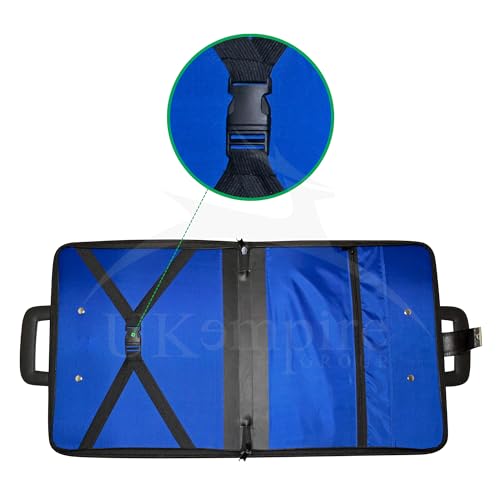 Image of Masonic Past Master Apron Case - Machine Embroidered (Black Leather), MM Provincial Size | Freemason Carrying Bags