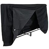 Sunnydaze 6-Foot Decorative Firewood Log Rack with Black Heavy Duty Weather-Resistant and Waterproof PVC Cover Combo - Indoor/Outdoor Wood Storage Holder and Cover