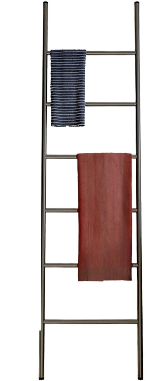 Porte-serviettes pour gagner de la place étagère métallique noire à 6 niveaux