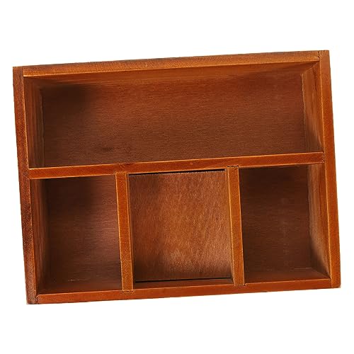 Boite de rangement en bois à compartiment transparent pour optimiser votre comptoir