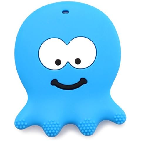 Teething Toys for Boys - BPA Free Silicone - Easy to Hold, Soft, Bendable, Highly Effective Octopus Teether, Best for Freezer, Cool 3 6 12 Months 1 Year Old Cover