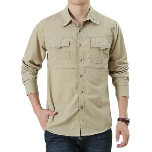 Chemise manches longues homme été en coton léger et respirant