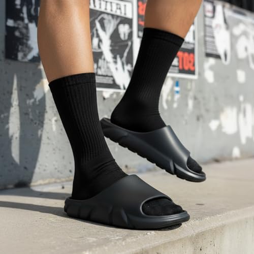 Image of Boldfit Sliders for Man, Eva Foam Men Sliders Slippers, One-Piece Comfort Men Slides with Shock-Absorbing, Soft Cushioning, Water-Resistant & Odor-Free for Beach, Travel, Everyday Wear Flip Flops