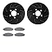 Dynamic Friction Company Front Brake Rotors-Drilled and Slotted-Black with 5000 Advanced Brake Pads 8502-56109
