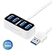 Sabrent 4 Port Mini Portable USB 3.0 Hub [2-ft Cable] (HB-MNBW)
