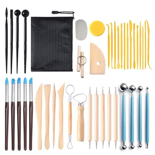 Catálogo para Comprar On-line Herramientas de modelado , tabla con los diez mejores. 49 Aokesy Herramientas de Arcilla 42pcs, Herramientas de Escultura con Bolígrafos y Bolsa Transporte, Herramientas de Tallado de Arcilla para Moldear Modelar, Horneado, ArtesaníA de...