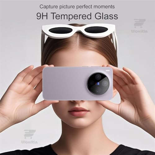 Image of WonRia Pack 1- Back Camera Lens Protector for Vivo X300 5G Camera Glass Protector Guard [3D Premium] - Black
