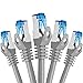 Produktbild BIGtec - 5 Stück - 3m CAT.7 Gigabit Patchkabel Netzwerkkabel grau Kupferkabel Patch Ethernt LAN DSL Kabel CAT7 (RJ45, Cat 7, S/FTP PIMF) 3,00m