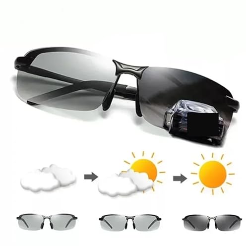Color Changing Polarized Men Wemen Night Vision Photochrom Outdoor Riding Day and Night Driving Fishing Sunglasses(3)4