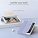 VIKESI for iPad 6th / 5th Generation 9.7 inch Case (2018/2017), iPad Air 2 & 1 (2014/2013) Case, Clear Back, Smart Cover [Built-in Pencil Holder, Auto Sleep/Wake] - Lavender
