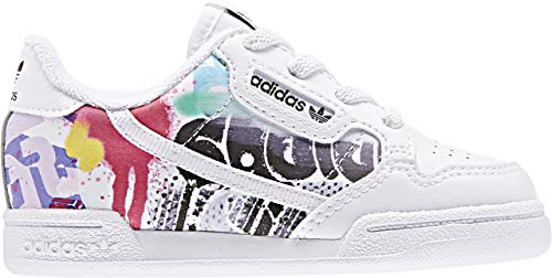 adidas Originals Unisex-Baby Continental 80 EL I Sneaker, FTWR White/FTWR White/core Black, 8.5K M US Infant