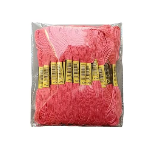 Hilo para punto de cruz multicolor resistente que no se enreda pack de 24 madejas de 8m 4