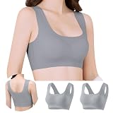 [Allanve] ノンワイヤーブラ スポーツブラ「1枚/2枚セット」【バストケア・24Ｈフリーな着心地】 シームレスブラ