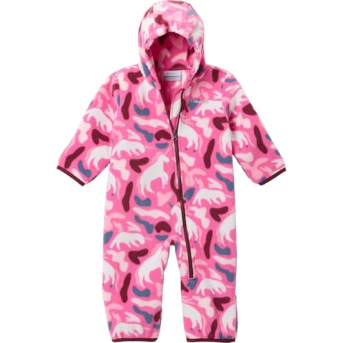 Columbia Youth Baby Snowtop II Bunting Suit, Pink Ice Uniflauge, 3/6