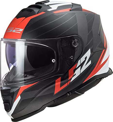 LS2, Casco integral de moto Storm Nerve black mat red, M