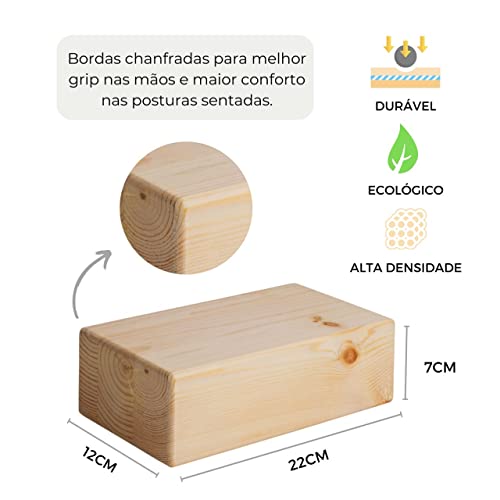 Bloco de Yoga em Madeira - Iyengar Props