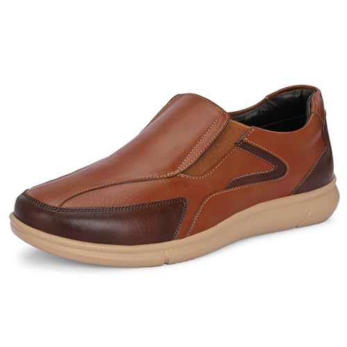 Image of Centrino Office Loafers for Man | Casual Shoes for Men Stylish | Slip-On with Cushioned Insole | Lightweight Comfortable | Loafer Shoes for Men | Hand-Stitched Moccasin Design | Mens Shoes Professional (9517)