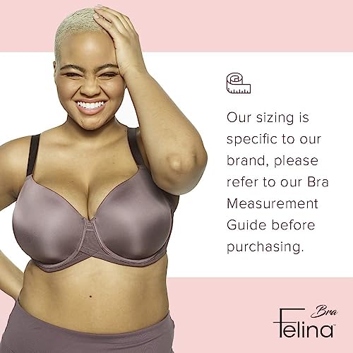 Felina Marvelous Side Smoothing T-Shirt Bra, Tighter Band- Bras For Women, Seamless Bra, Lingerie For Women, Plus Size Bra #TOP2