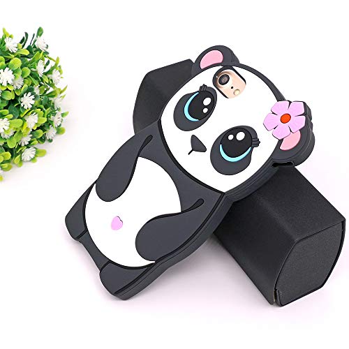 Megantree Cute Iphone Se 2020 Case, Iphone 6 Case, Iphone 6S Case, Iphone 7 Case, Iphone 8 Case, Funny Panda Girl Animals 3D Cartoon Soft Silicone Shockproof Full Protection Case Cover For Girls Kids #TOP6