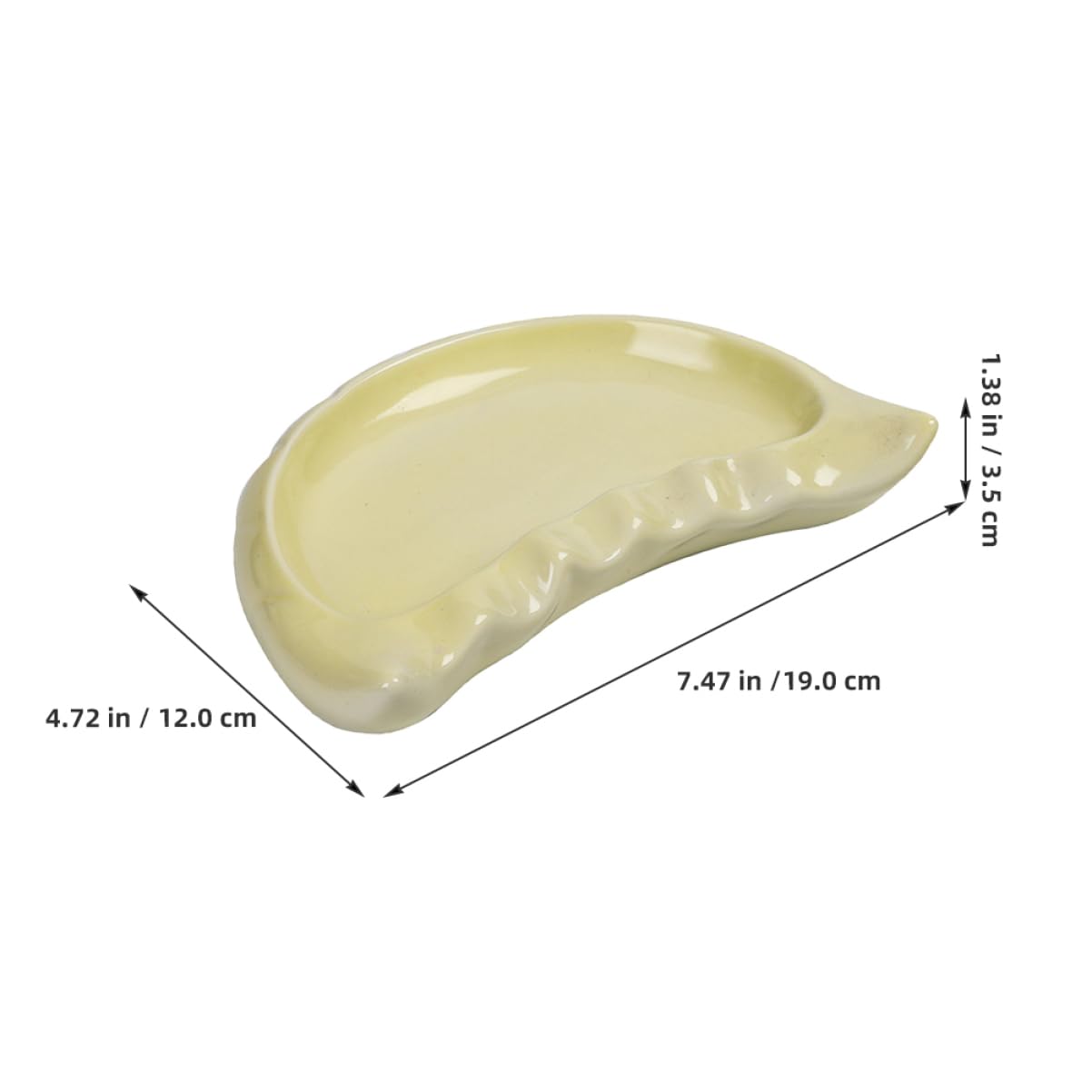 VALICLUD Ceramic Dumpling Shaped Plate Creative Tableware for Restaurants for Appetizers Snacks Desserts Spacious Design for Family Gatherings Dining Experiences