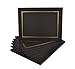 Golden State Art, 25 Pack, 5X7 Cardboard Photo Frame, Paper Picture Frame Cards With Easel, Diy Display (Black Gold Lining)