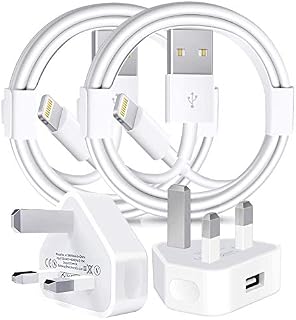 iPhone Charger Plug and Lightning Cable, [Apple MFi Certified] iPhone USB Fast Wall Charging Adapter with 2 Pack Lightning to USB Fast Charging Cord for iPhone 13/12/11/XS/XR/8/7/6/6s Plus/SE/iPad