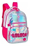 Mochila De Costas Escolar Luluca Menina Holográfica